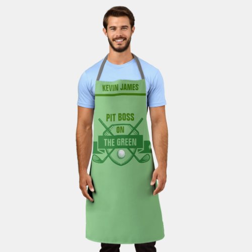 Personalized Golf Pun Grill BBQ Pit Boss Chef Apron