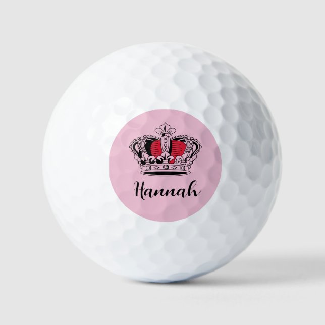 Personalized Golf Queen  Golf Balls (Front)