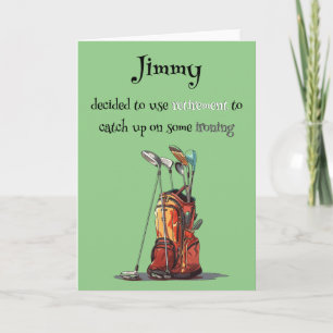 Personalized Golf Retirement Card