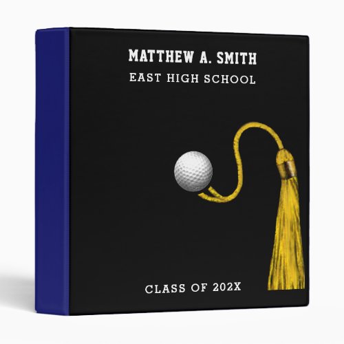 Personalized Golf Senior Scrapbook 3 Ring Binder