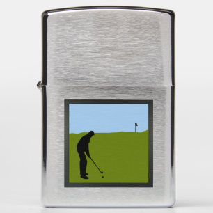 Personalized golf silhouette Zippo Zippo Lighter