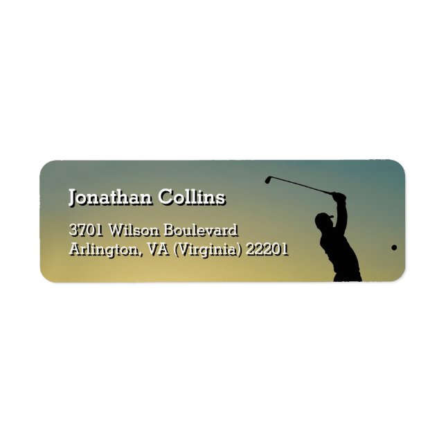 Personalized Golf | Sport Label (Front)