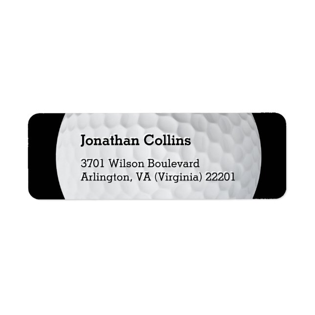 Personalized Golf | Sport Label (Front)