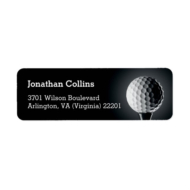Personalized Golf | Sport Label (Front)