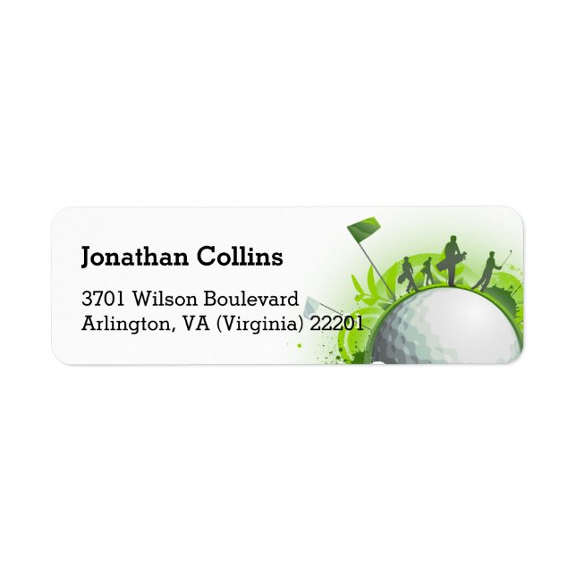 Personalized Golf | Sport Label (Front)