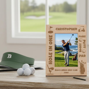 Personalized Golf Terms and Icons Engraved Frames