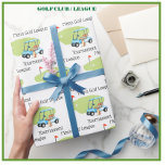 Personalized Golf Theme Golf League Club Wrapping Paper<br><div class="desc">And a unique and special gift wrap -- for the golfer. Personalize and decide if either upper or lower case will work best with your message. Have fun wrapping! Should you have any design questions or a special request, please send a chat or an email to: charmdesignstudio@rcn.com and we'll be...</div>