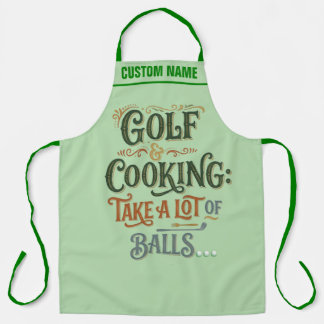 Personalized Golf Themed Apron - Cooking BBQ Gift