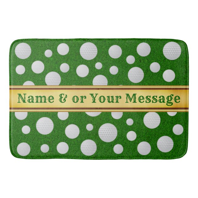 Personalized, GOLF Themed Bathroom, Golf Bath Mat (Front)