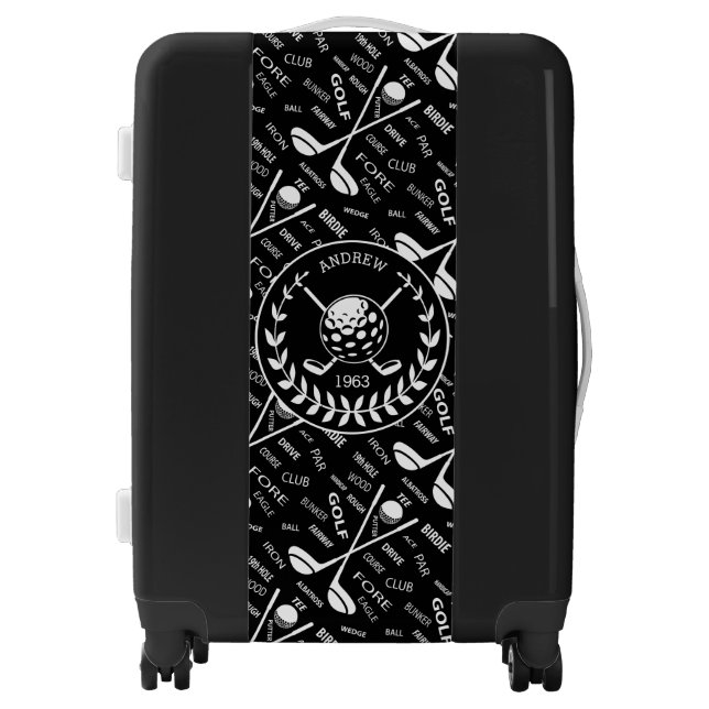 Personalized Golf themed designer Luggage (Front)
