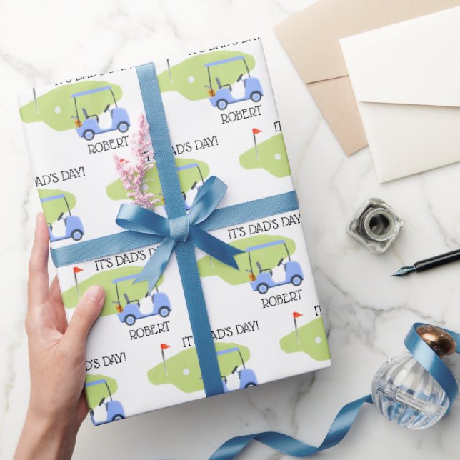 Personalized Golf Themed Father's Day Wrapping Paper (Gifting)
