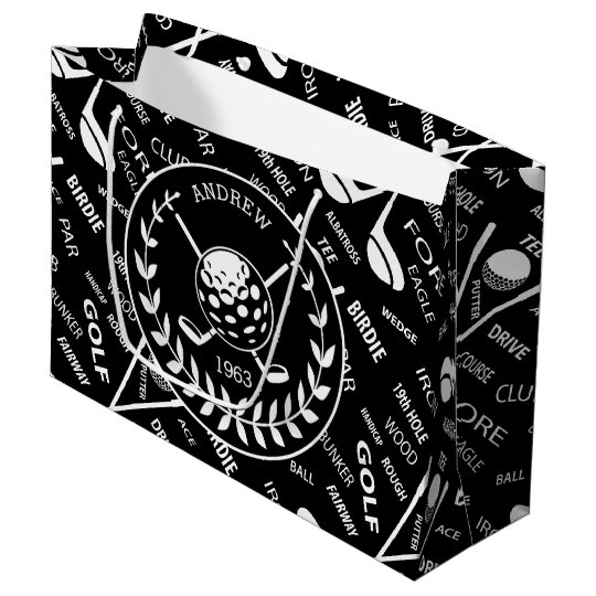 Personalized Golf themed Large Gift Bag