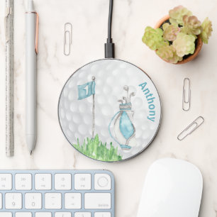 Personalized Golf Themed Wireless Charger