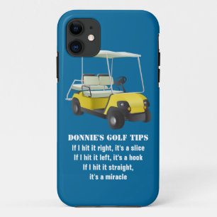 Personalized Golf Tip Golf Cart Blue iPhone 5 Case