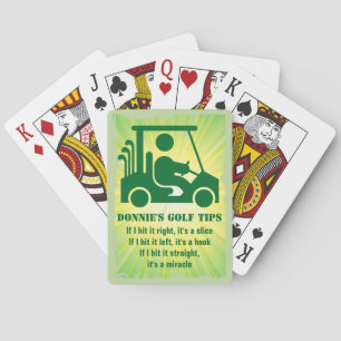 Personalized Golf Tip Golfer Cart Playing Cards