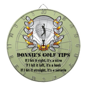 Personalized Golf Tip Golfer Green Dartboard