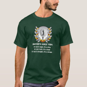 Personalized Golf Tip Golfer Green T-Shirt
