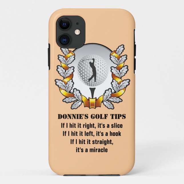 Personalized Golf Tip Golfer iPhone 5 Case (Back)