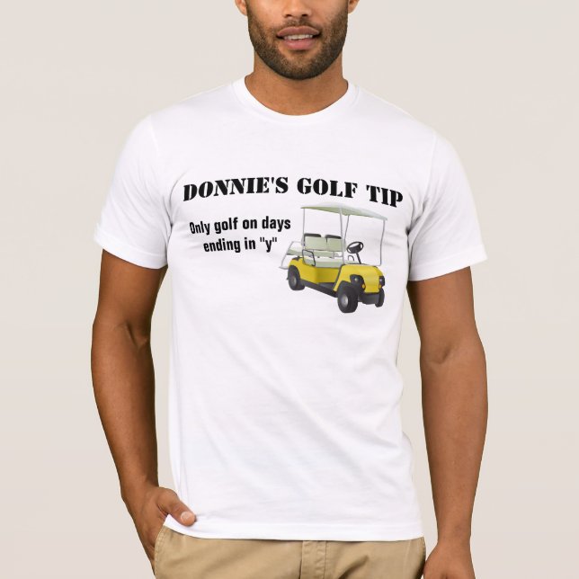 Personalized Golf Tip Golfer White T-Shirt (Front)