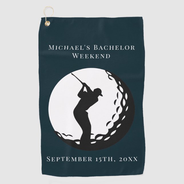 Personalized Golf Towel | Bachelor Golf Weekend (Front)