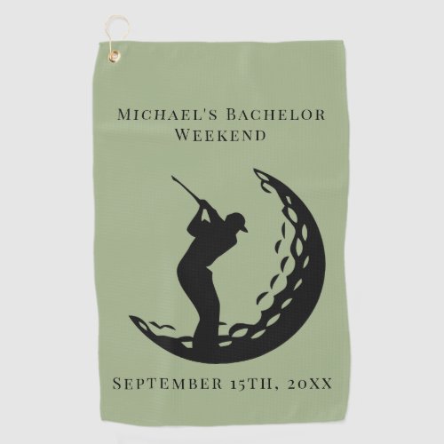 Personalized Golf Towel  Bachelor Golf Weekend