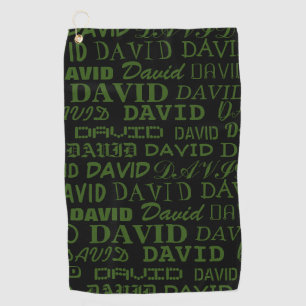 Personalized golf towel gift with cool name print