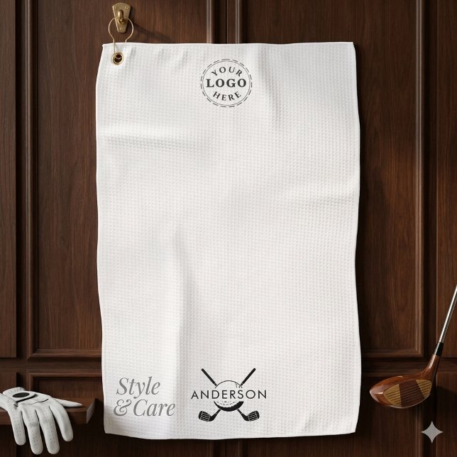 Personalized Golf Towel Stylish Name Logo Design (Personalized Golf Towel Stylish Name Logo Design)