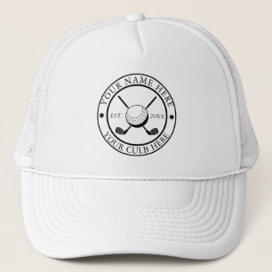 Personalized Golf Trucker Cap with Club Logo Print