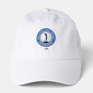 Personalized Golf Women's Modern Blue & White Performance Cap