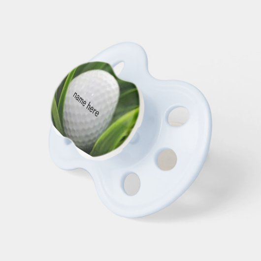 personalized golfball in weeds pacifier (Front Right)