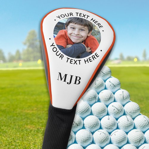 Personalized Golfer Custom Photo Driver Monogram Golf Head Cover