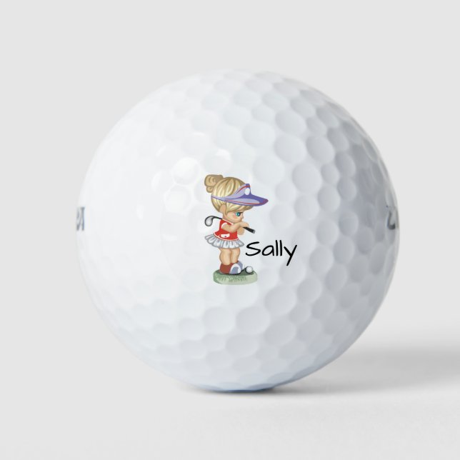Personalized Golfer Golf Balls (Front)