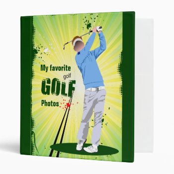 Personalized Golfer Golf Photo Album Binder by DKGolf at Zazzle