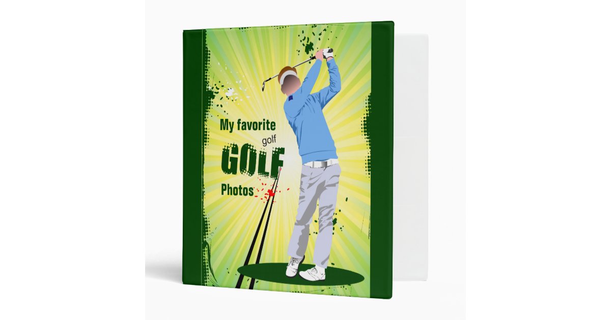 Personalized Golfer Golf photo album Binder Zazzle