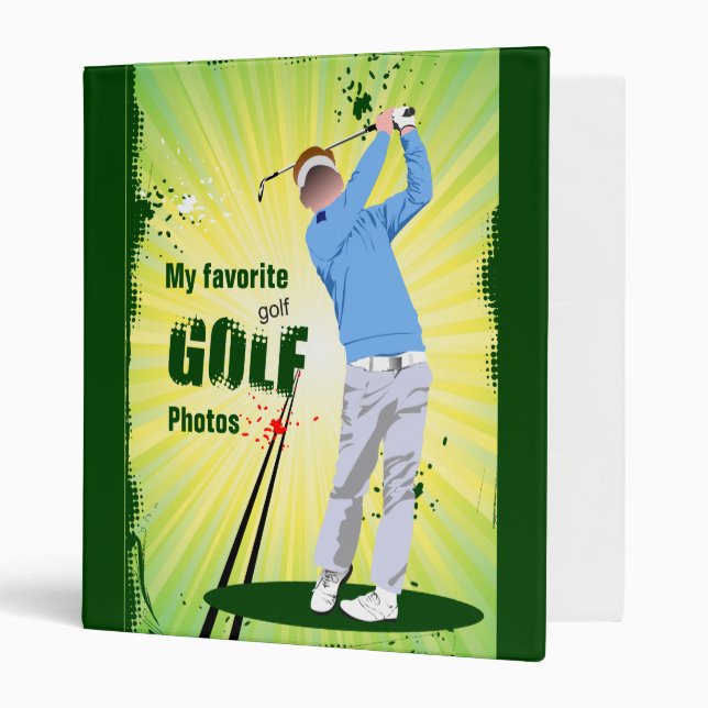 Personalized Golfer Golf photo album Binder (Front/Inside)