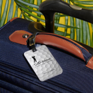 Personalized Golfer Name Dimples Luggage Tag