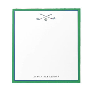 Personalized Golfer  Notepad