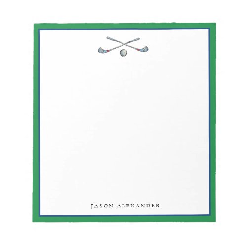 Personalized Golfer  Notepad