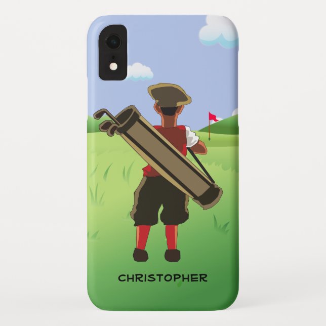 Personalized  golfer on golf course Case-Mate iPhone case (Back)