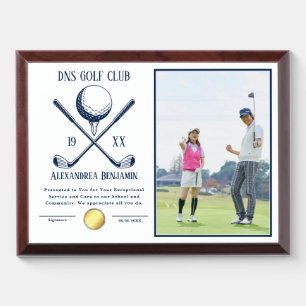 personalized Golfer Photo Award Plaque