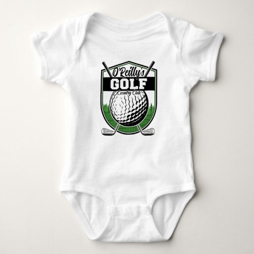 Personalized Golfer Player Pro Golf Country Club  Baby Bodysuit
