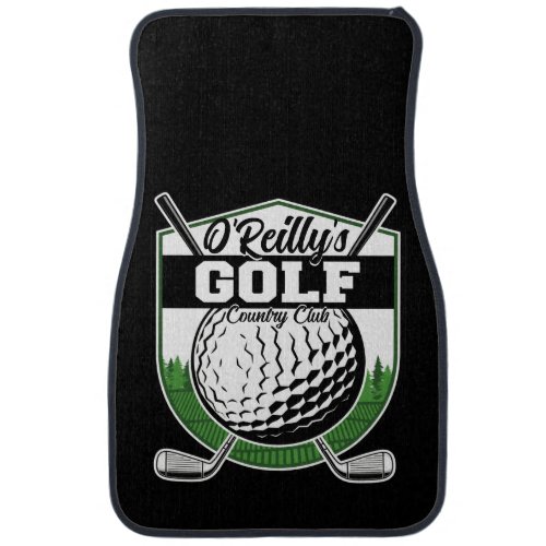 Personalized Golfer Player Pro Golf Country Club Car Floor Mat