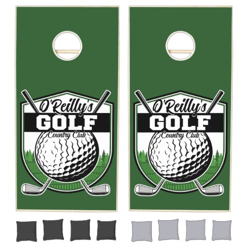 Personalized Golfer Player Pro Golf Country Club  Cornhole Set