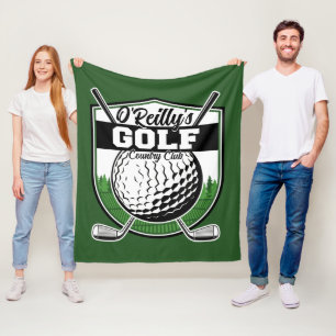 Personalized Golfer Player Pro Golf Country Club Fleece Blanket