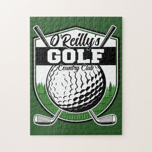 Personalized Golfer Player Pro Golf Country Club  Jigsaw Puzzle