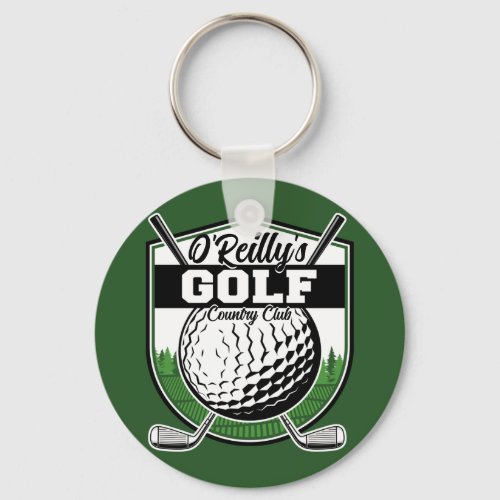 Personalized Golfer Player Pro Golf Country Club Keychain