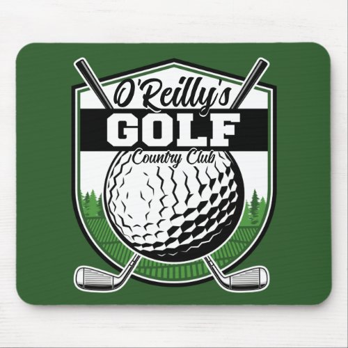 Personalized Golfer Player Pro Golf Country Club  Mouse Pad