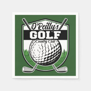 Personalized Golfer Player Pro Golf Country Club  Napkins