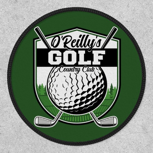 Personalized Golfer Player Pro Golf Country Club  Patch (Front)