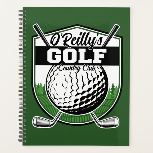 Personalized Golfer Player Pro Golf Country Club Planner